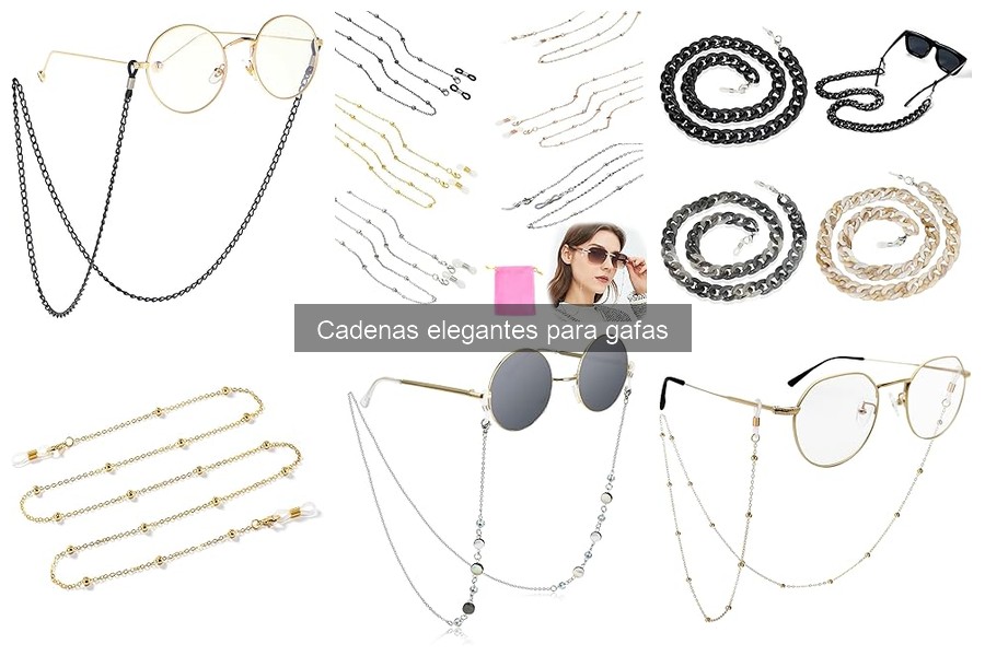 Accesorios para complemetar cadenas elegantes de gafas
