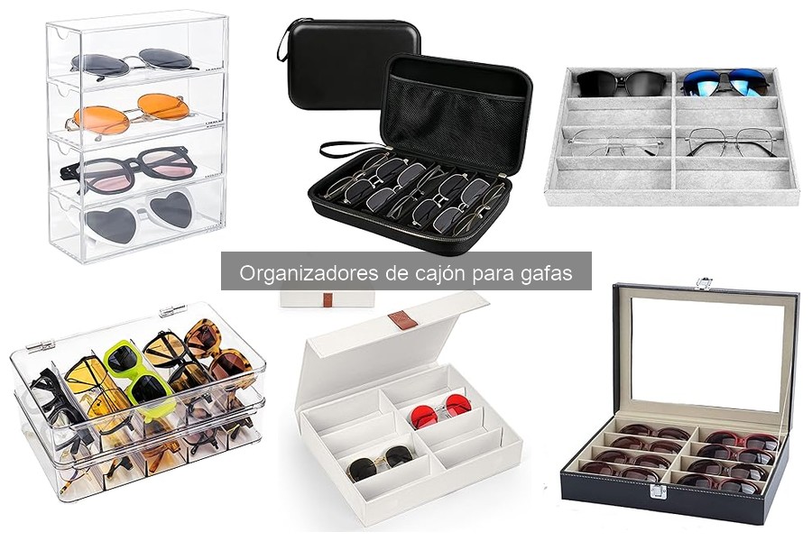 Alternativas a organizadores de cajón para gafas: opciones prácticas