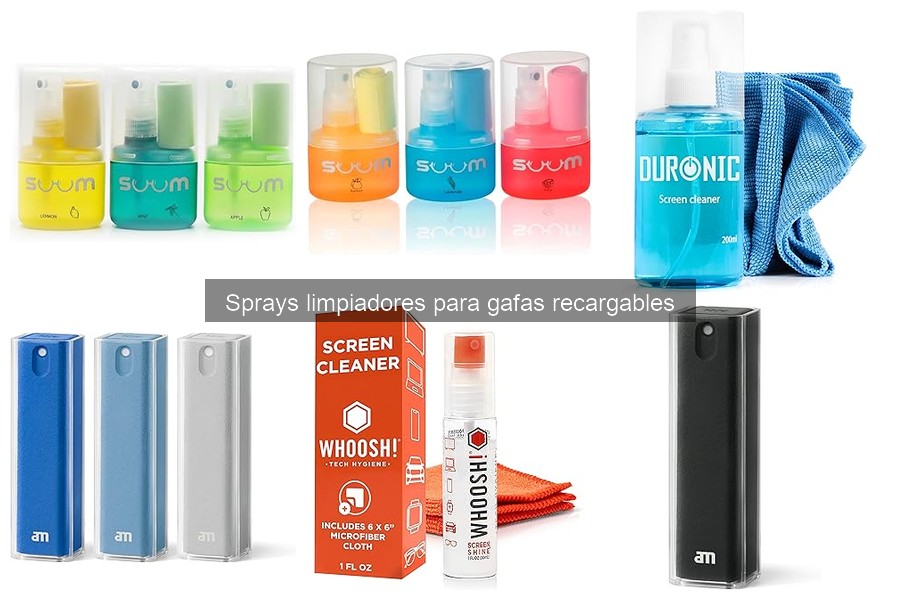Alternativas a sprays limpiadores recargables para gafas