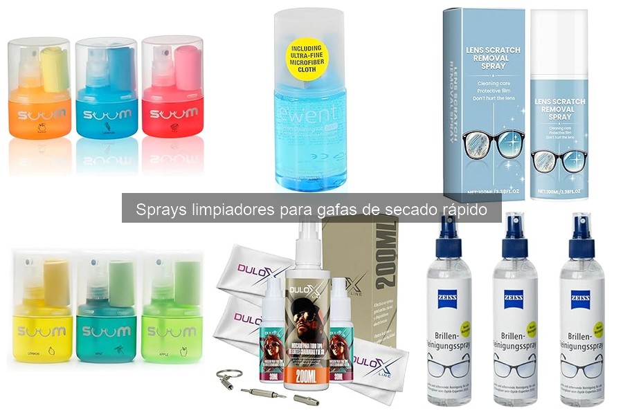 Alternativas al spray limpiador para gafas de secado rápido