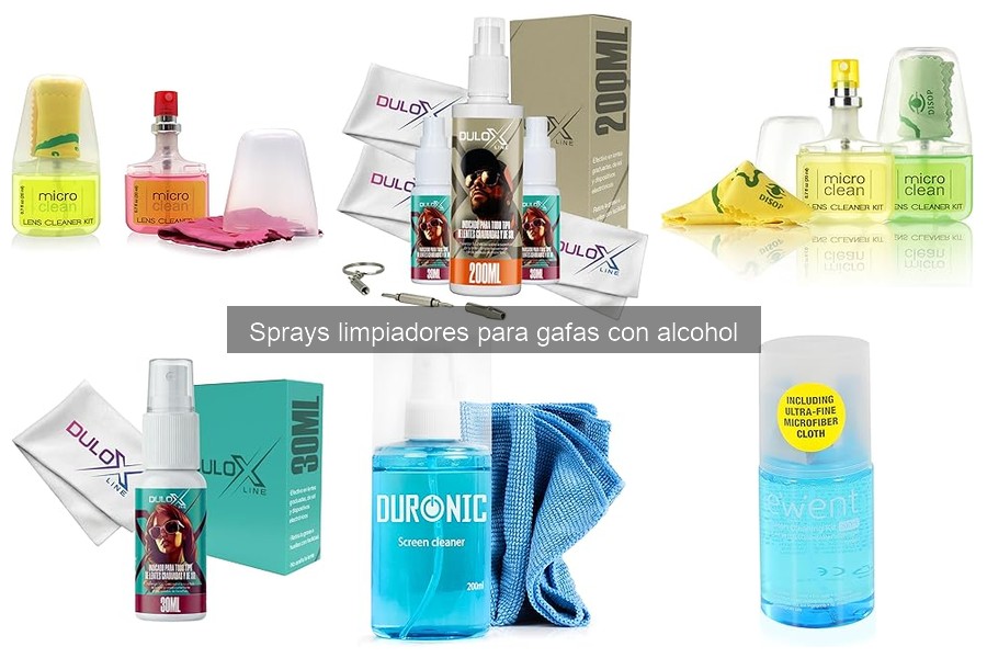 Alternativas suaves a sprays limpiadores con alcohol para gafas