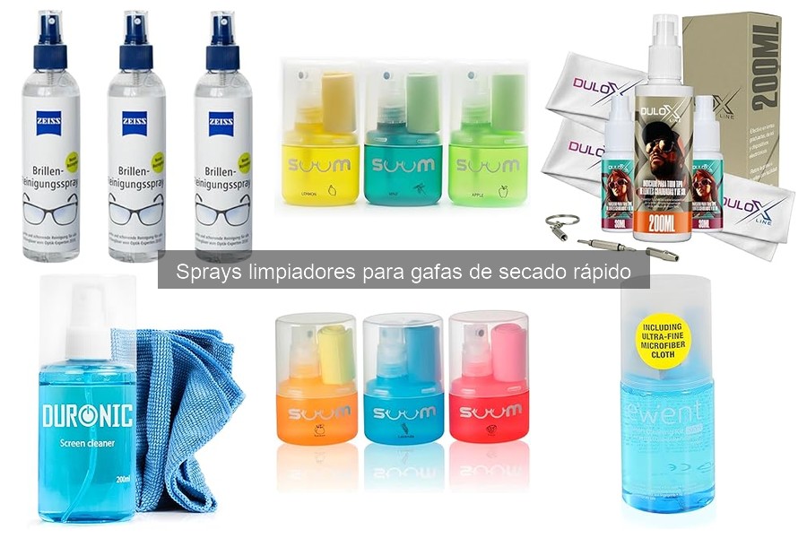 Cómo almacenar sprays limpiadores para gafas de secado rápido