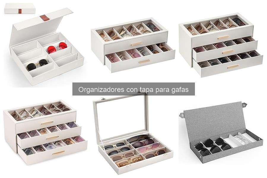 Comparativa de Organizadores con Tapa y Sin Tapa para Gafas