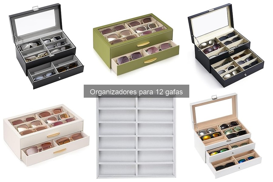 Comparativa de Organizadores para 12 Gafas vs Otros Tamaños