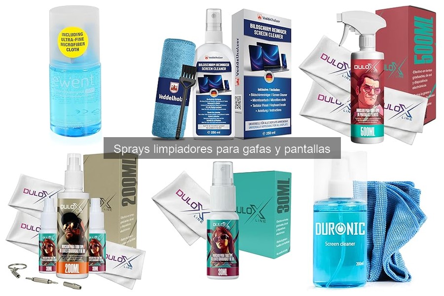 Comparativa de sprays limpiadores para gafas y pantallas