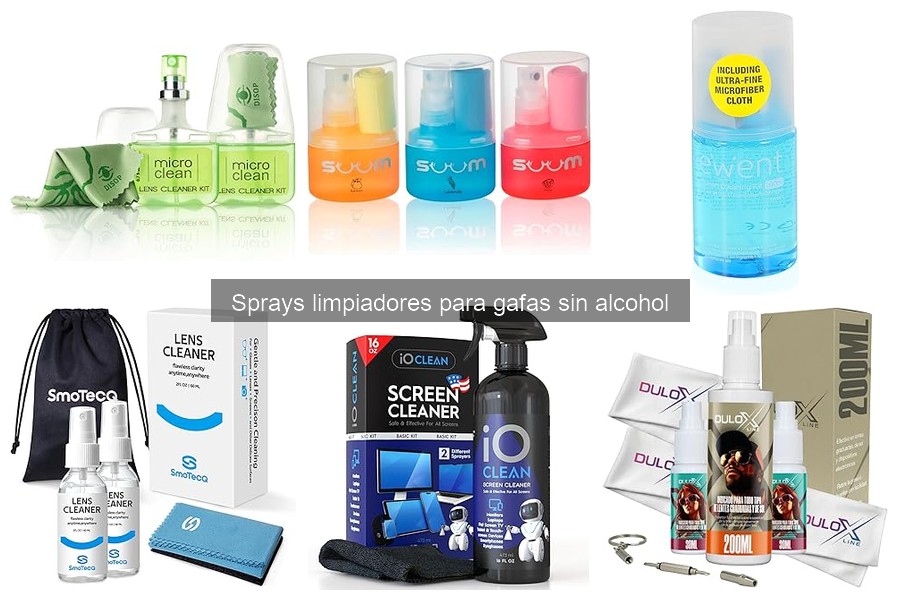 Comparativa de sprays limpiadores sin alcohol para gafas