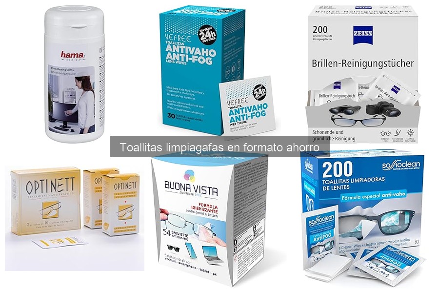 Compra toallitas limpiagafas en formato ahorro al mejor precio