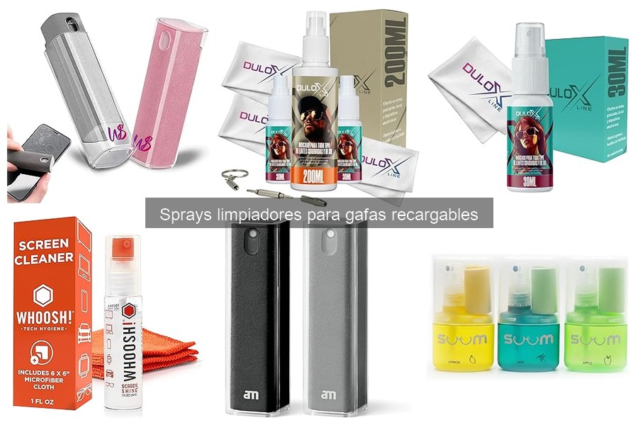 ¿Cuánto cuesta un spray limpiador recargable para gafas?