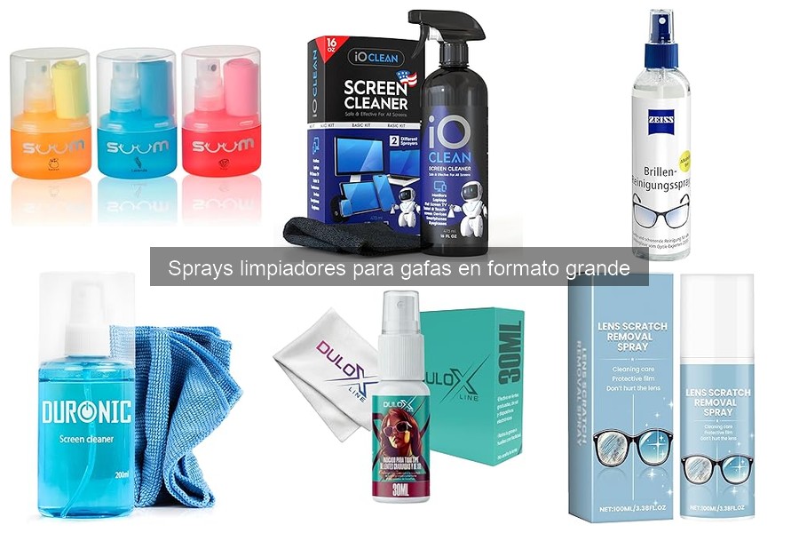 Descubre los sprays limpiadores para gafas en formato grande