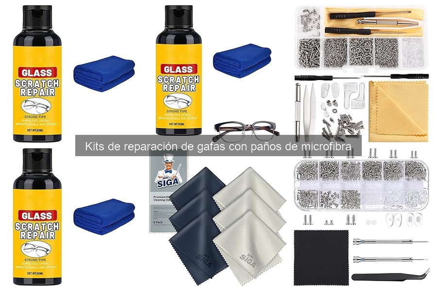 Dónde comprar kits de reparación de gafas con paños de microfibra
