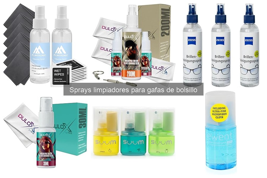 Durabilidad de Sprays Limpiadores de Gafas de Bolsillo