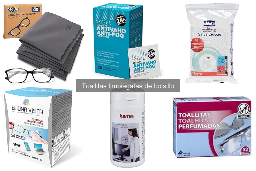 Efectividad de toallitas limpiagafas para lentes especiales