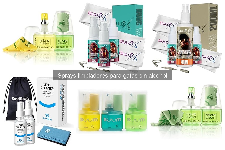 Eficacia de sprays limpiadores sin alcohol para gafas anti-reflejantes