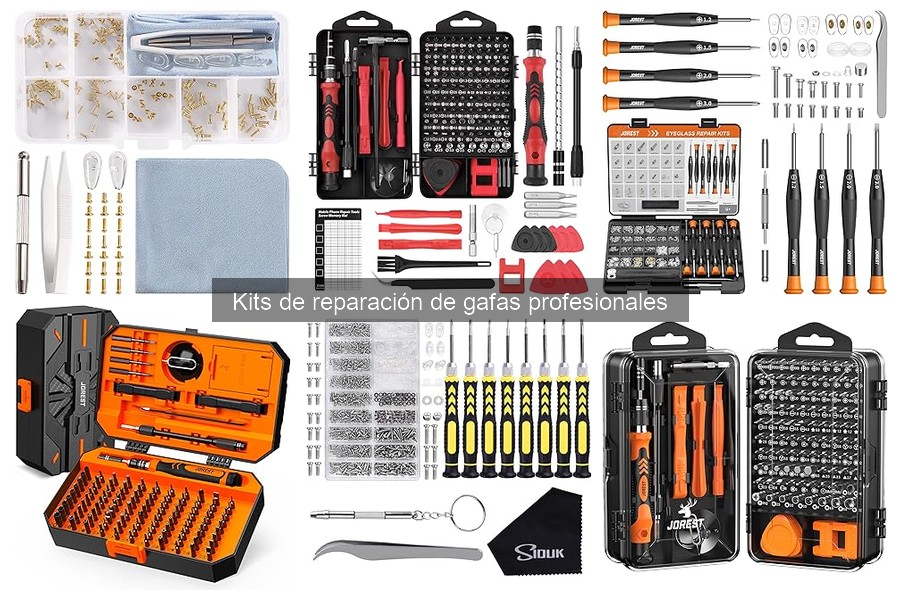 Herramientas Básicas en un Kit de Reparación de Gafas