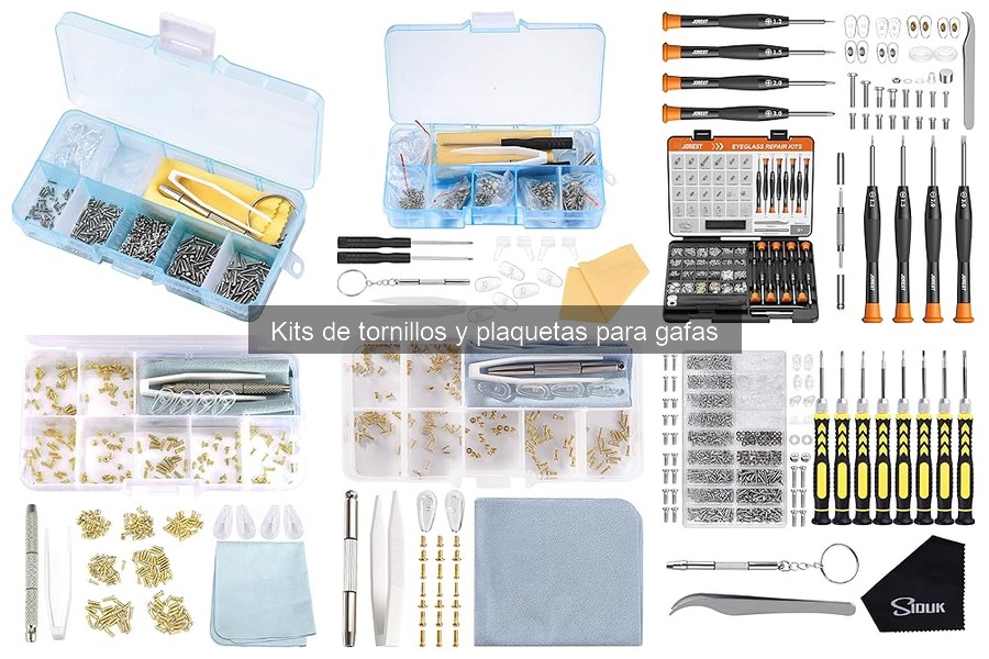 Instrucciones para Usar un Kit de Tornillos y Plaquetas en Gafas