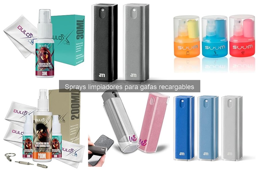 Mantenimiento de sprays limpiadores recargables para gafas