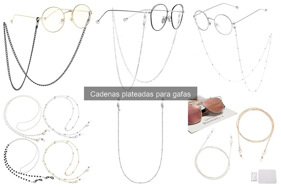 Mejores cadenas plateadas para gafas: guía de compra