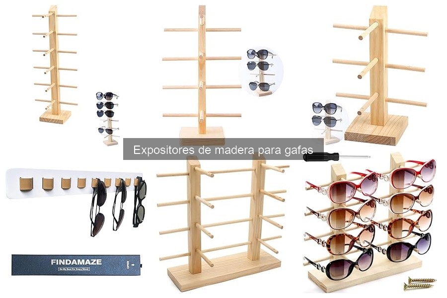 Mejores expositores de madera para gafas según tu espacio