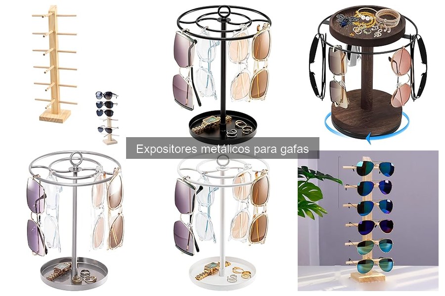 Mejores expositores metálicos para gafas según su uso