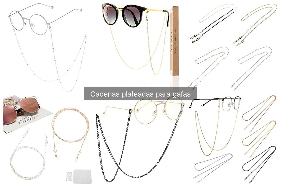 Mejores ofertas en cadenas plateadas para gafas 2023