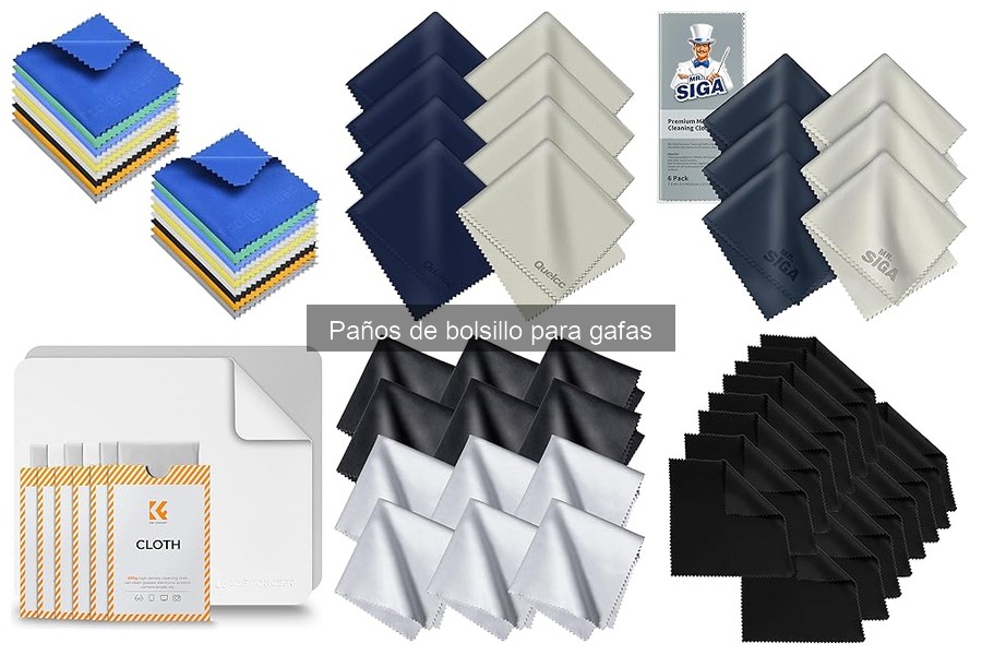 Mejores paños de bolsillo para gafas según material