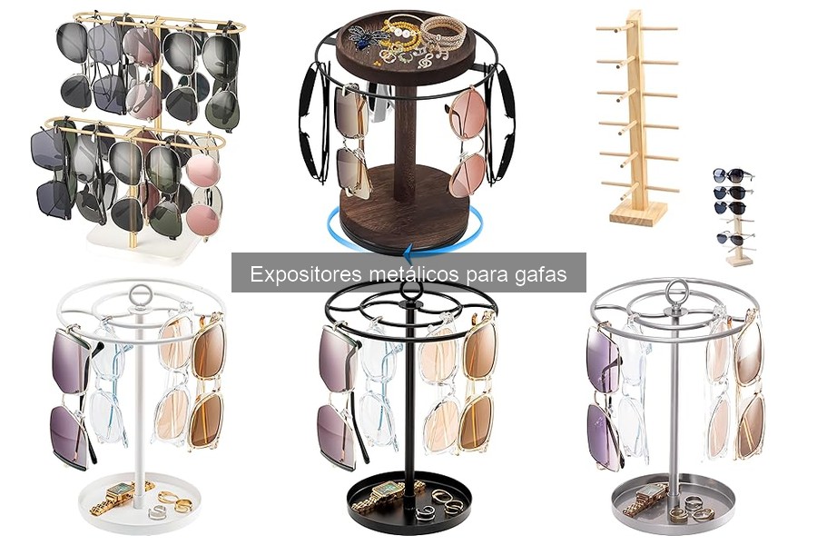 Opiniones de usuarios sobre expositores metálicos para gafas