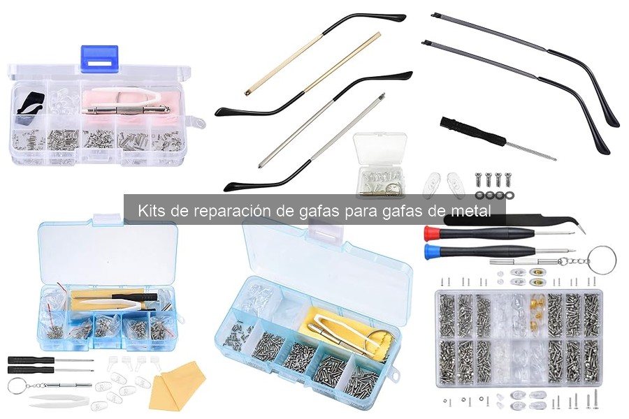 ¿Qué incluye un kit de reparación de gafas de metal?