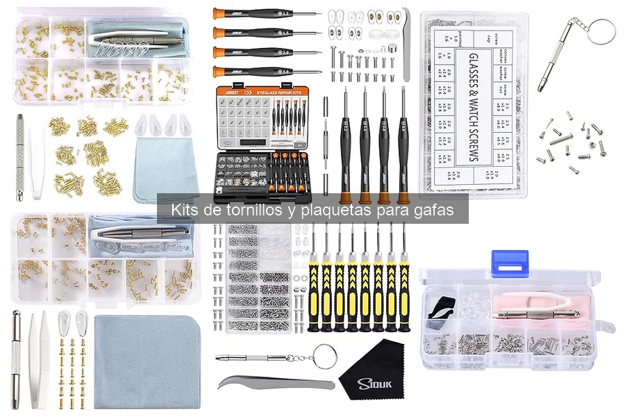 ¿Qué Incluye un Kit de Tornillos y Plaquetas para Gafas?