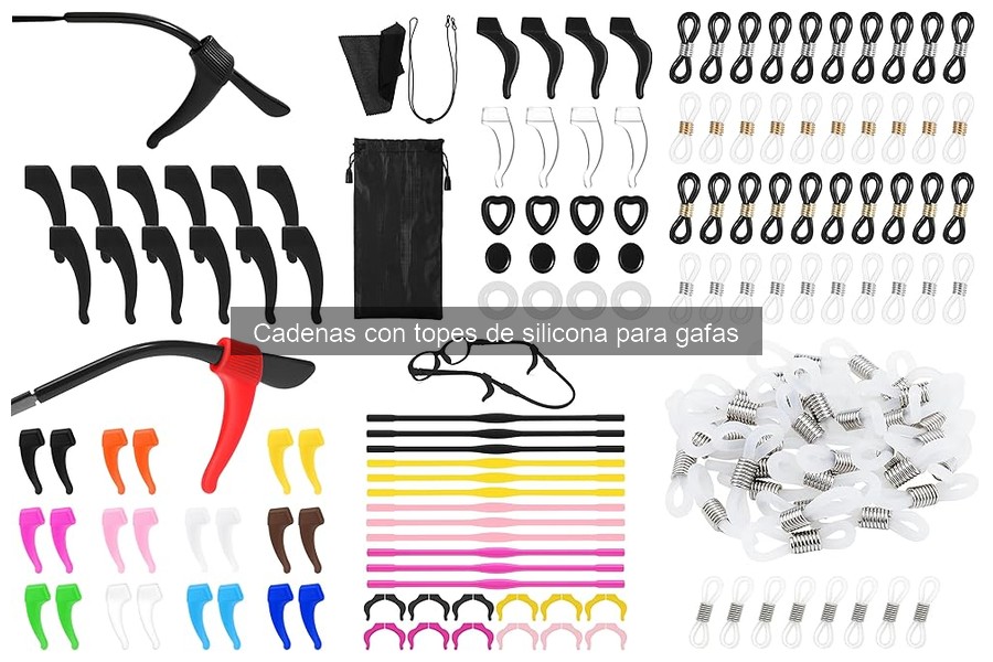 ¿Qué son las cadenas con topes de silicona para gafas?