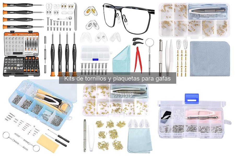 ¿Qué son los kits de tornillos y plaquetas para gafas?