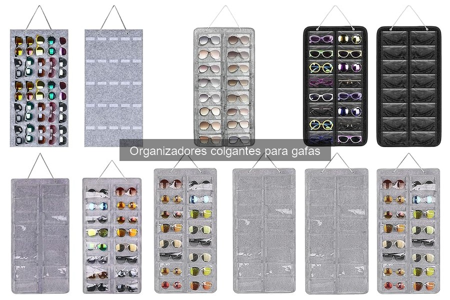 ¿Qué son los organizadores colgantes para gafas?