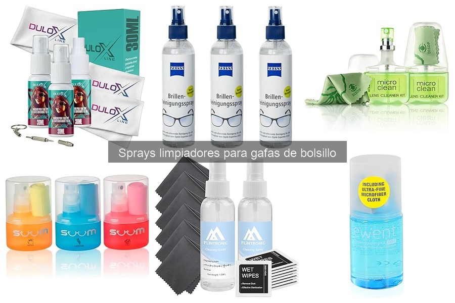 ¿Qué son los sprays limpiadores para gafas de bolsillo?