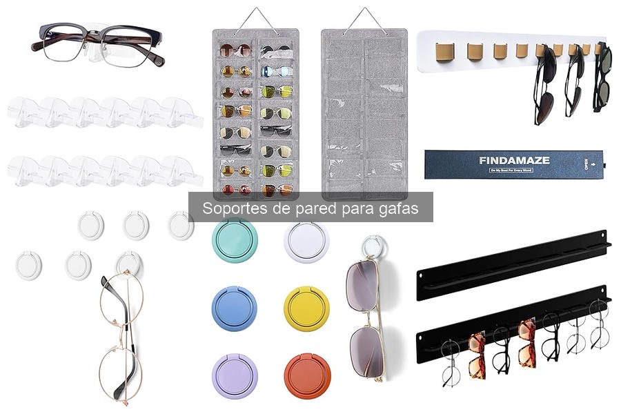 Soluciones alternativas para almacenar gafas sin soporte de pared
