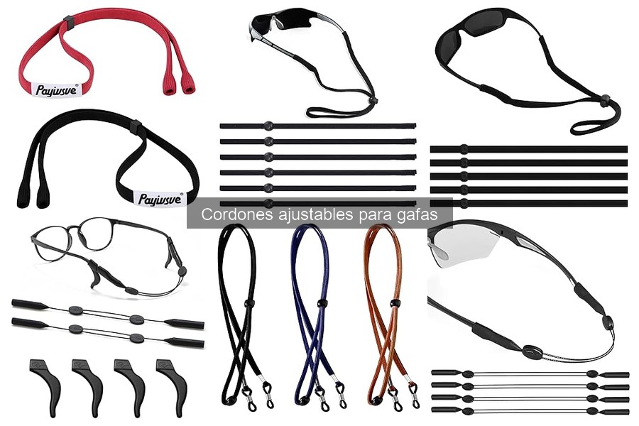 Tipos de cordones ajustables para gafas: guía completa