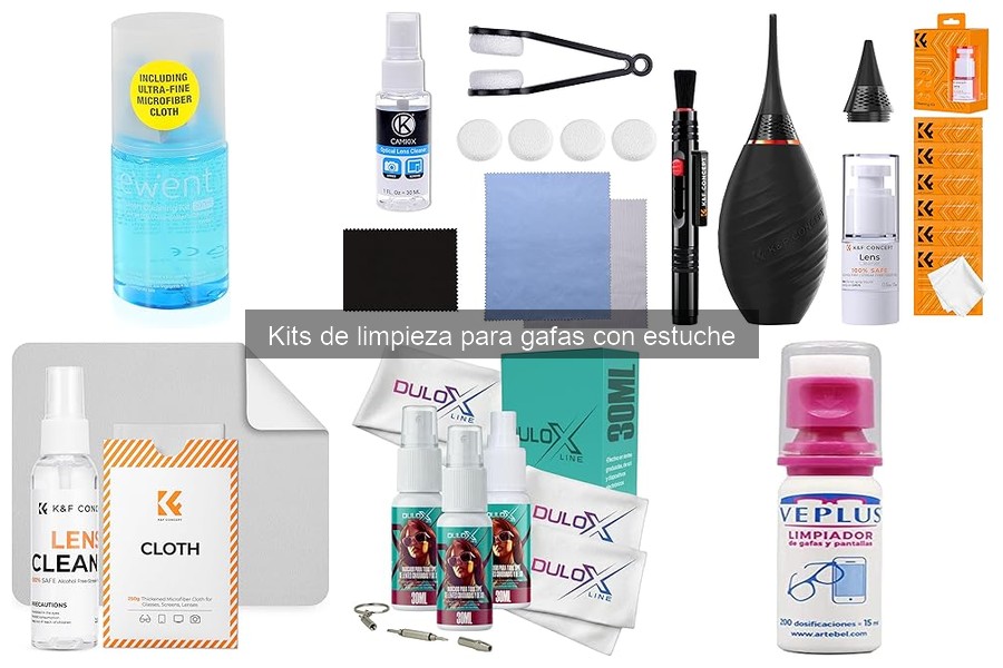 Tipos de kits de limpieza para gafas con estuche