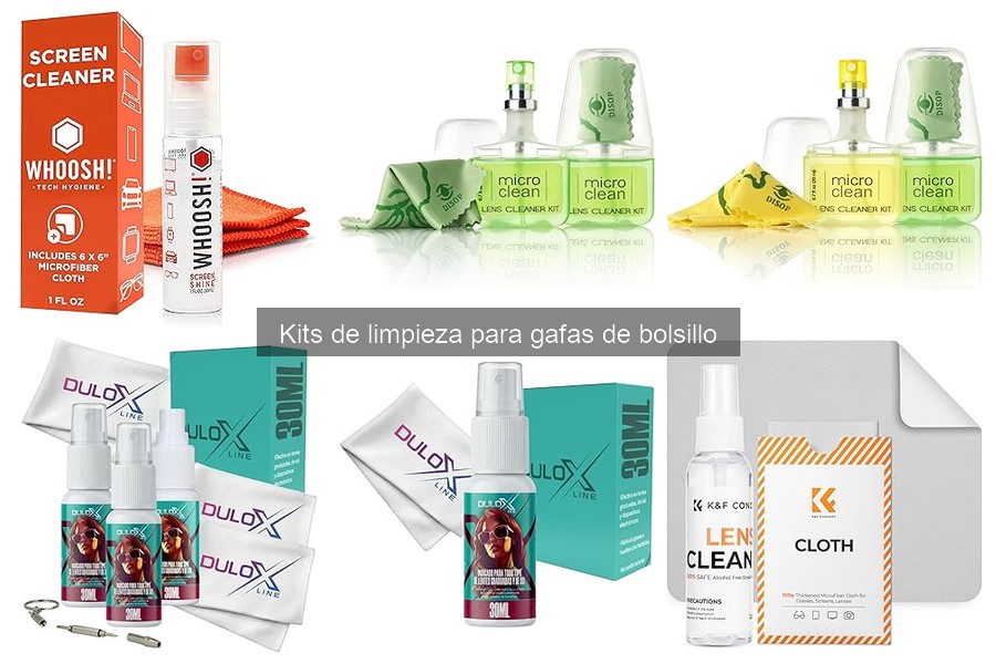 Tipos de kits de limpieza para gafas de bolsillo
