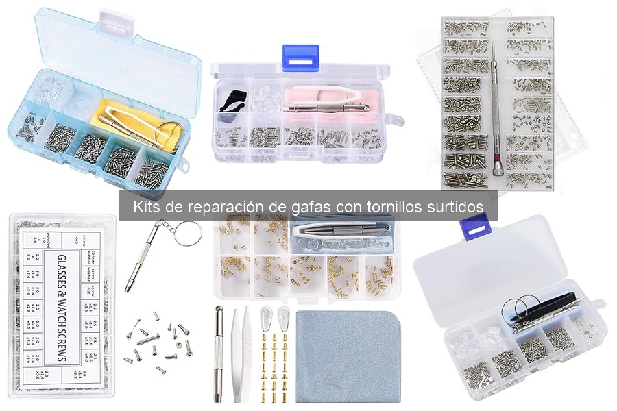 Tipos de kits de reparación de gafas y sus componentes