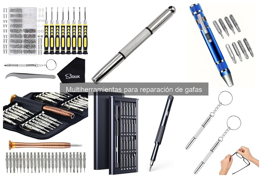 Tipos de multiherramientas para reparación de gafas