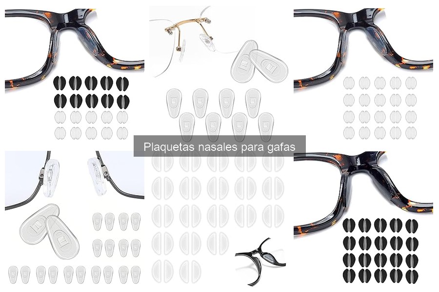 Tipos de plaquetas nasales para gafas: materiales y diseños