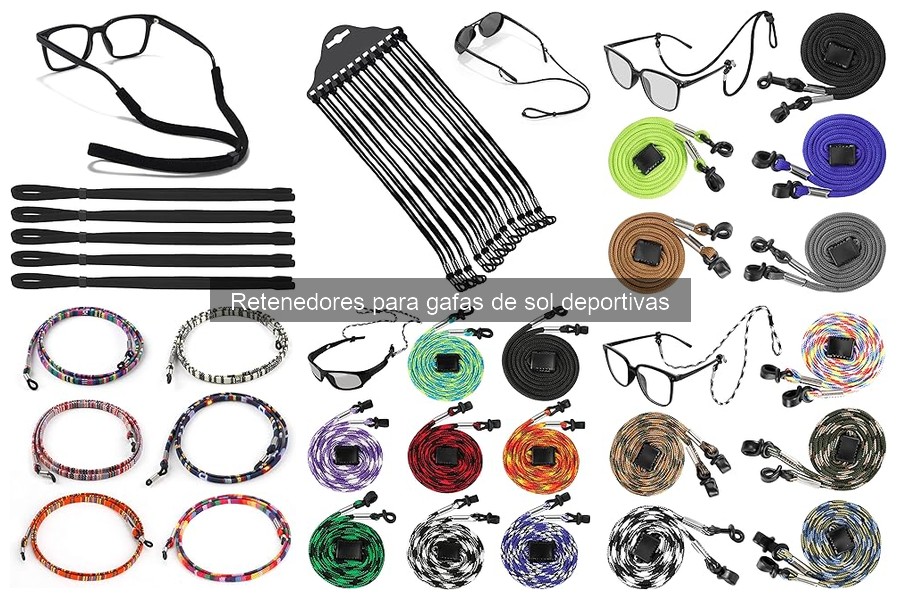 Tipos de retenedores para gafas de sol deportivas