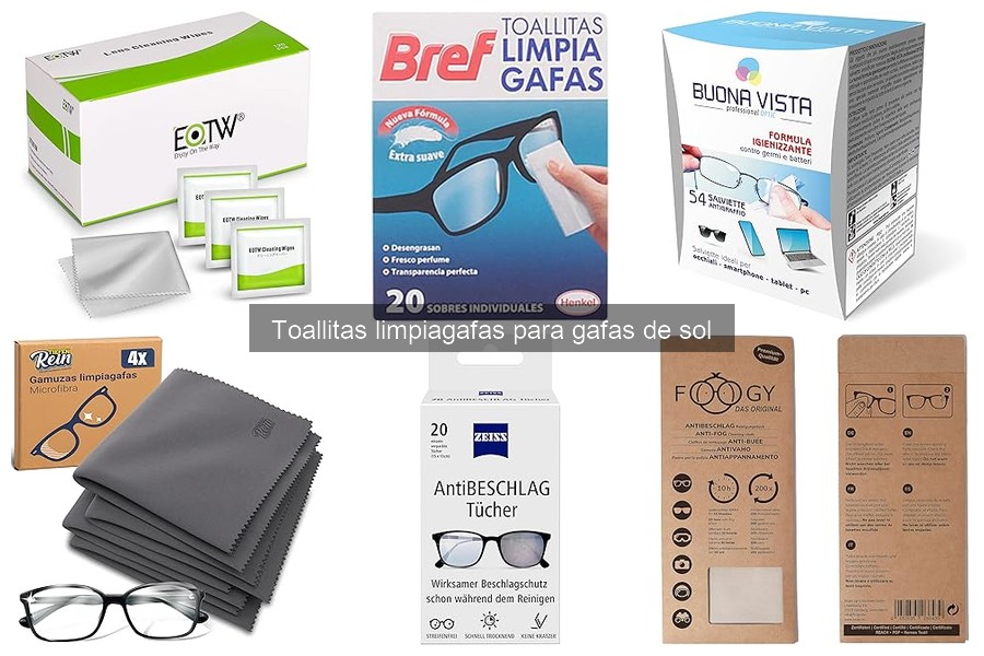 Tipos de Toallitas Limpiagafas para Gafas de Sol