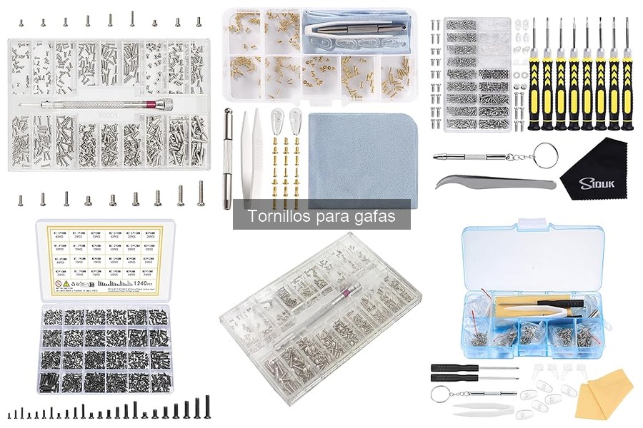 Tornillos para gafas: ¿Cuáles son los adecuados?