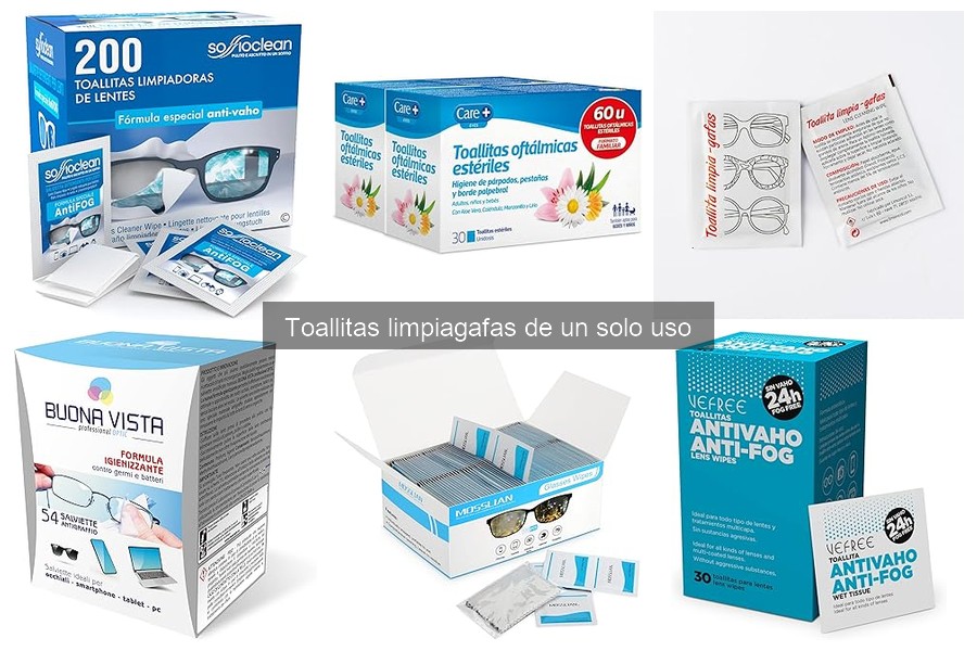 Uso de toallitas limpiagafas desechables en situaciones específicas